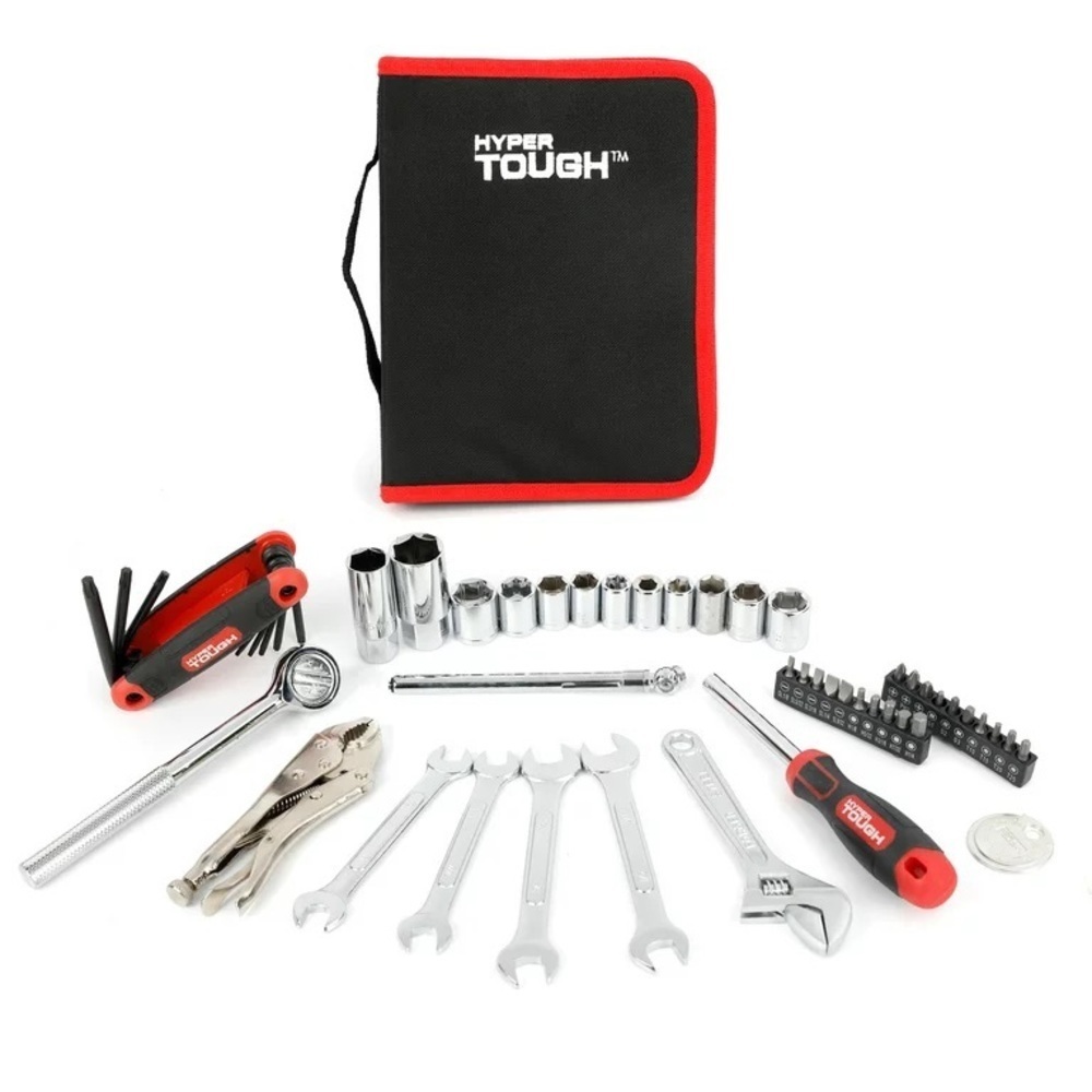 🌀 New Hyper Tough 51-Piece Auto and Motorcycle Mechanic's Tool Kit, Model 4376V